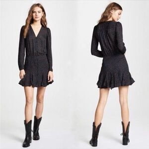 VERONICA BEARD Riggins Silk Dress in Black Sz S/4